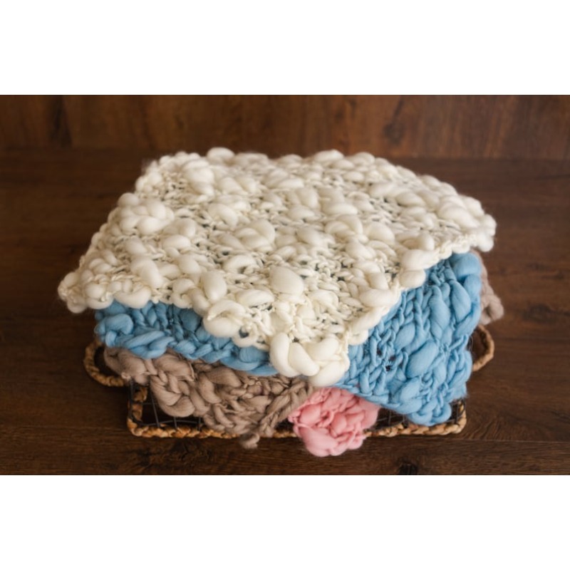 Baby Nursery Artwork - Chunky Knit Merino Baby Blanket -Braided