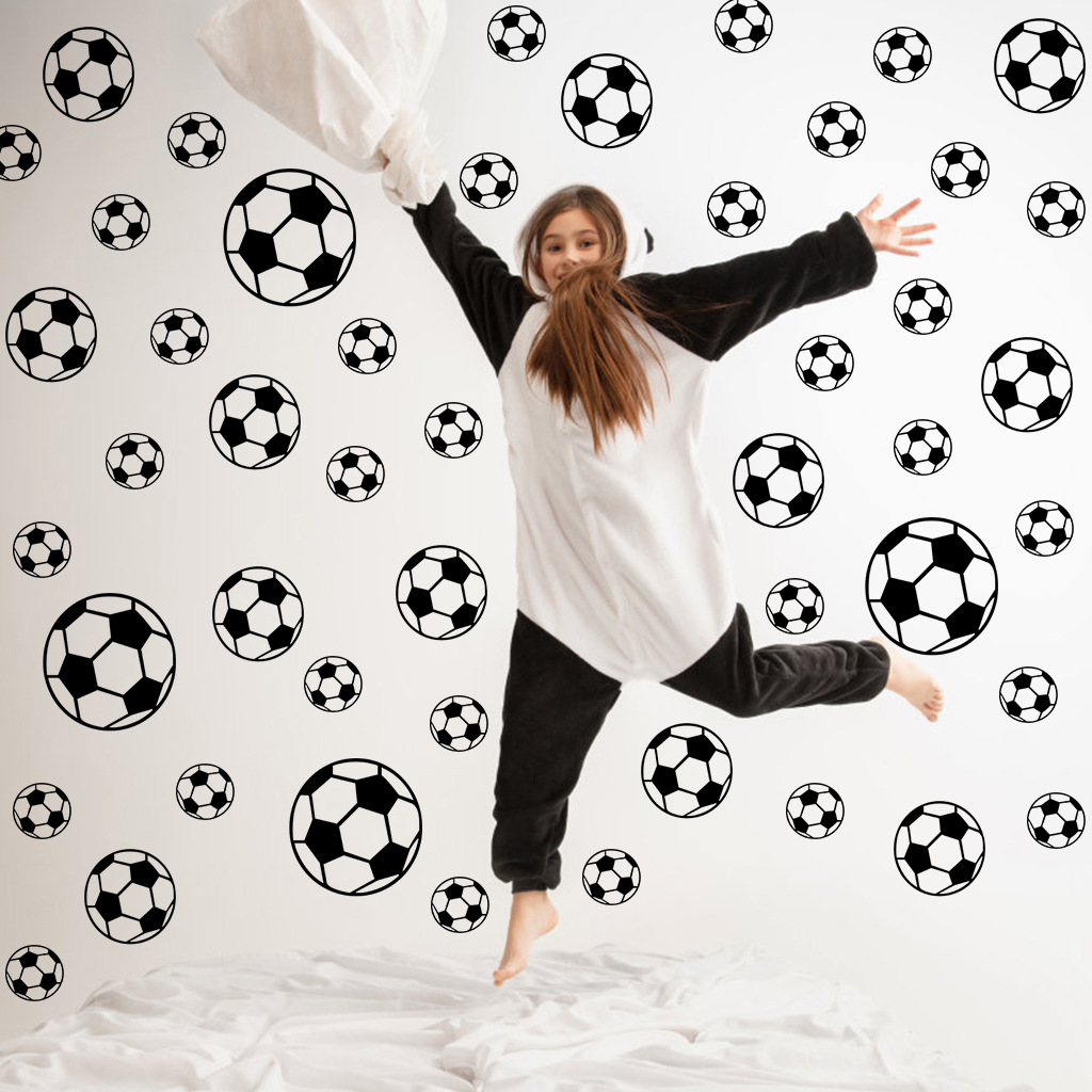 Baby Nursery Wall Stickers - 43Pcs Football Wall Stickers For Children's