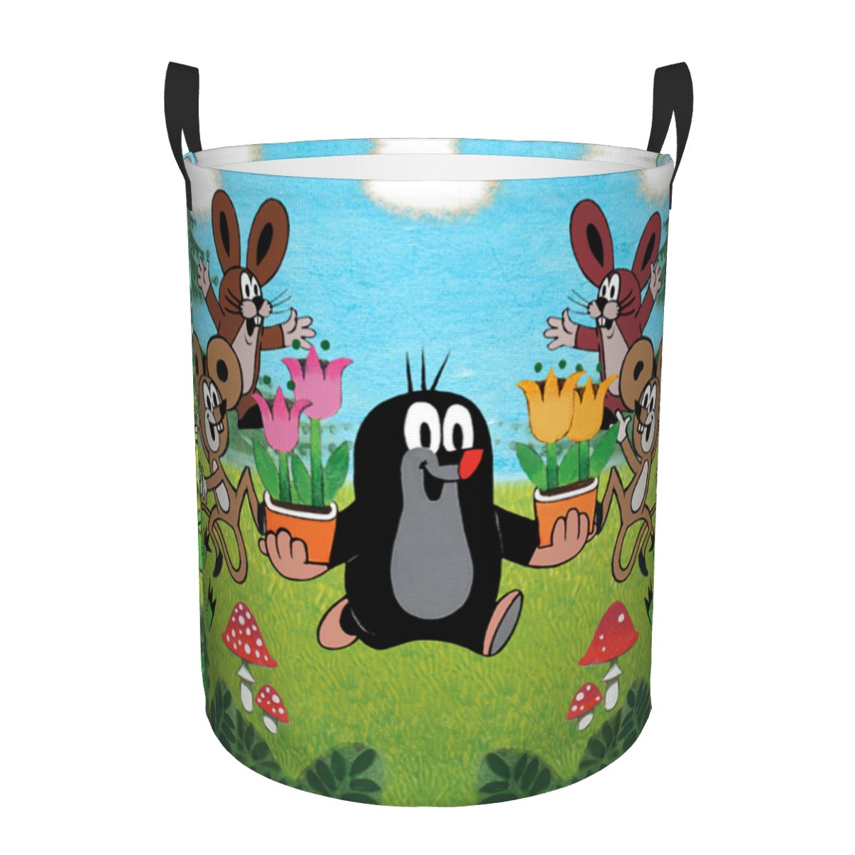 Baby Nursery Things - Happy Mole Laundry Basket Collapsible Cartoon