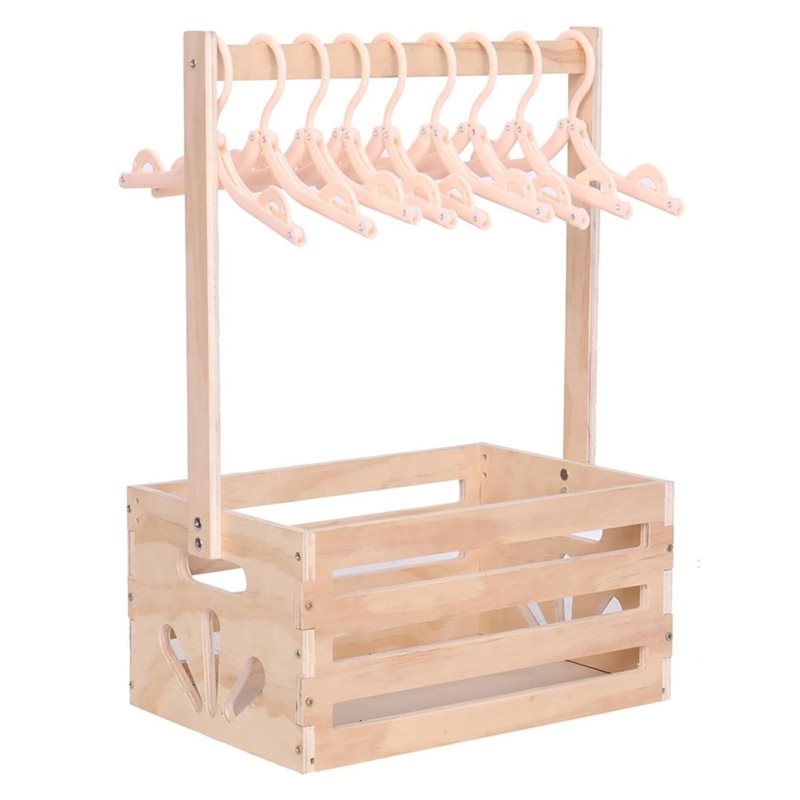 Baby Nursery Handles - ABUI-Wooden Baby Shower Gift Basket With