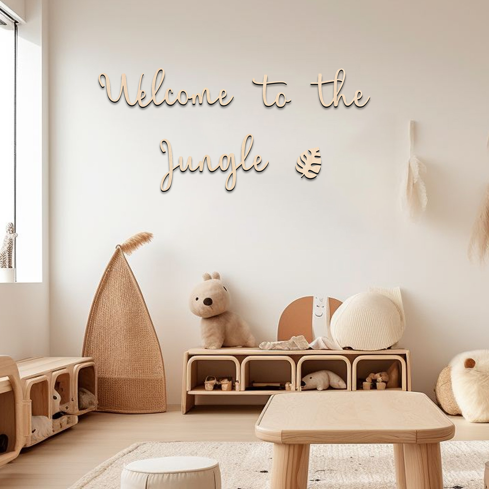Baby Nursery Things - Welcome to the Jungle Wooden Sign