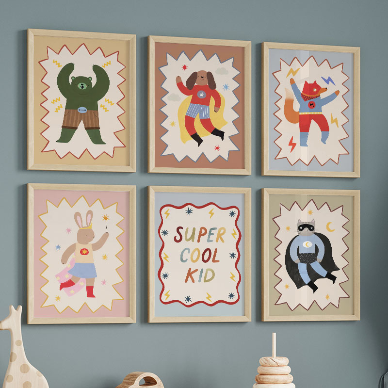 Baby Nursery Things - Funny Cartoon Super Cool Kid Nursery