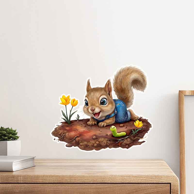 Woodland Baby in Garden Mural  - огляд і ціна Baby Nursery Mural Wallpaper