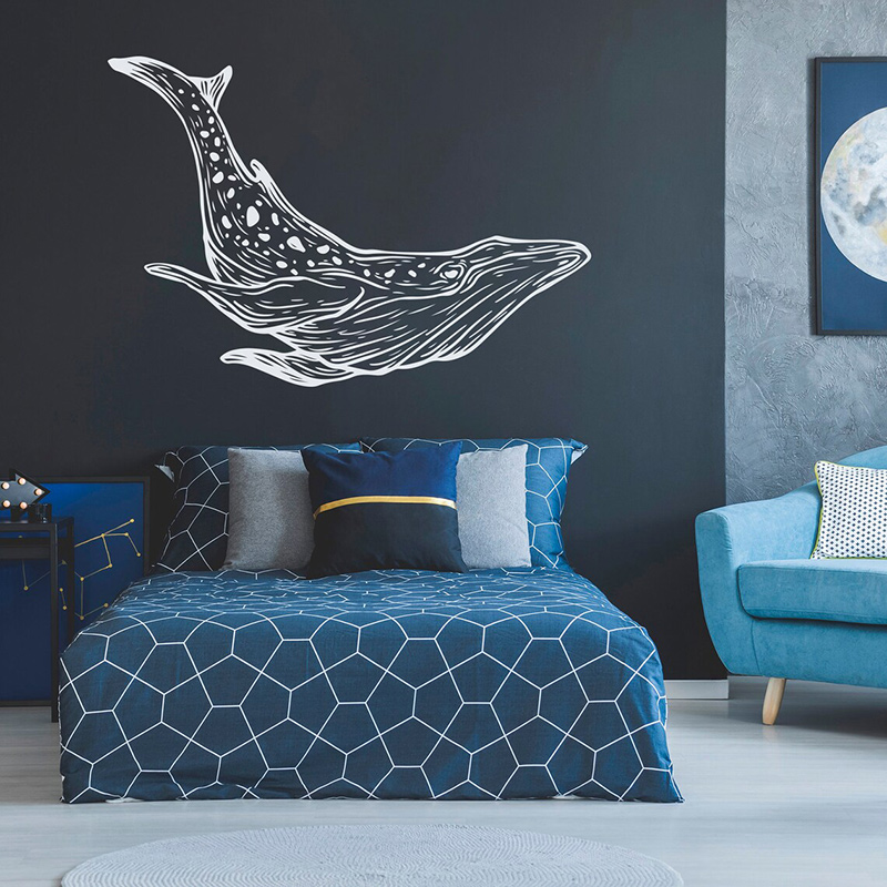 Whale Wall Decals Nautical Hom - огляд і ціна Baby Nursery Mural Wallpaper