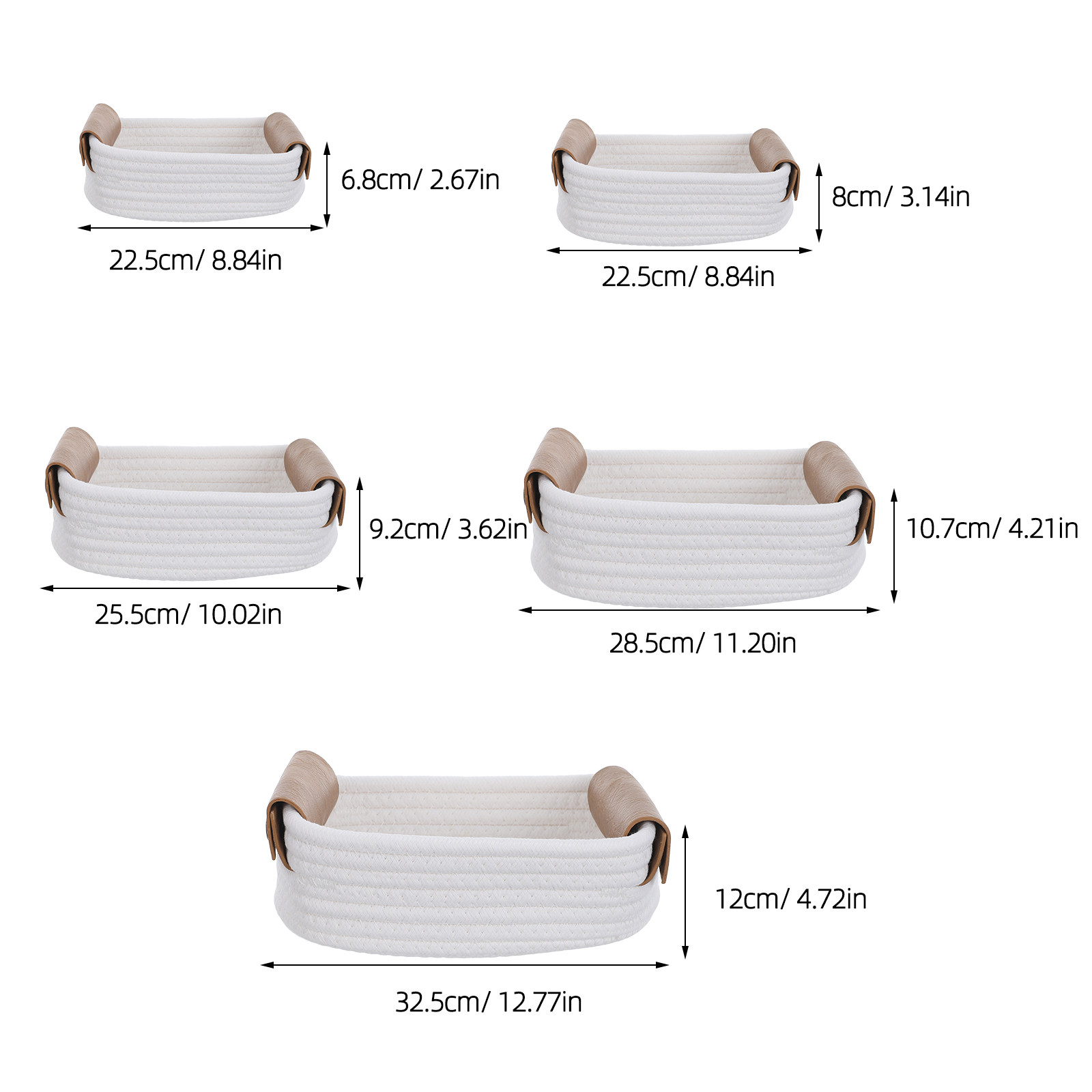 5Pcs Woven Basket Set Nursery  - огляд і ціна Baby Nursery Handles