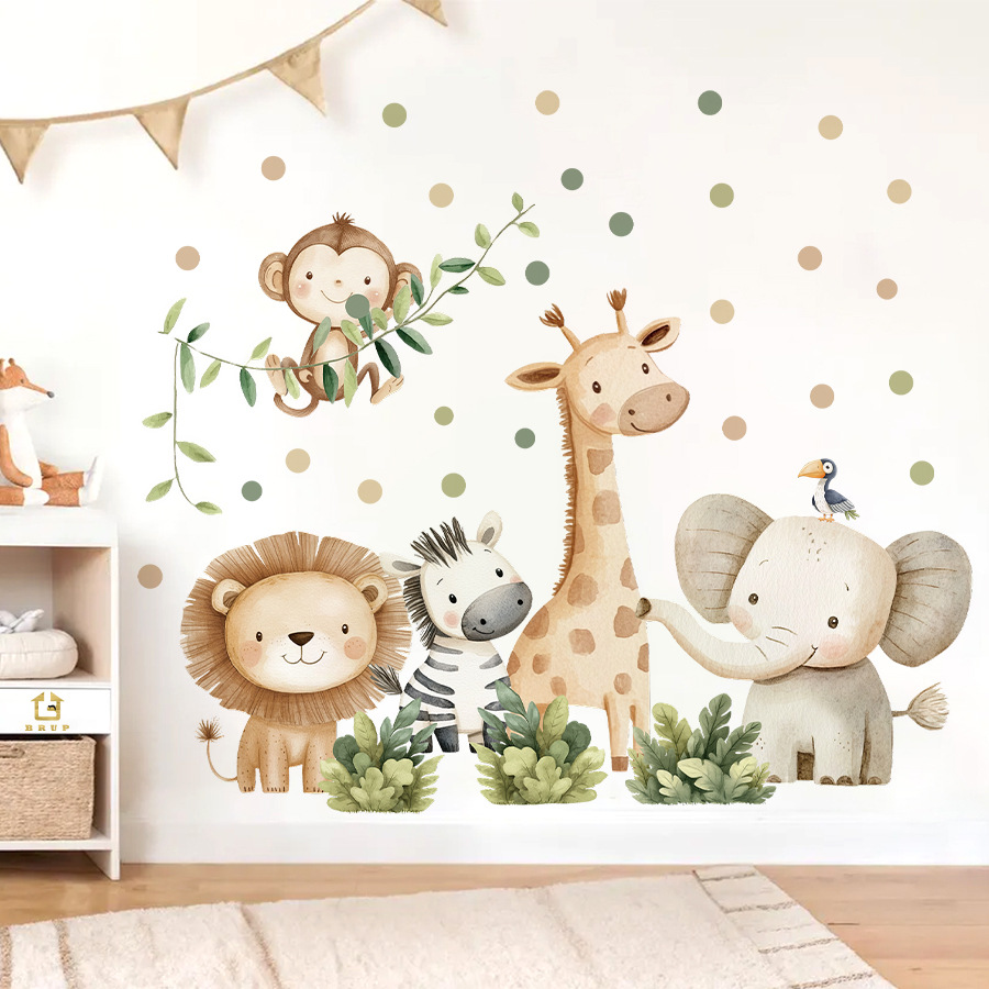 Boho Forest Animals Wall Stick - огляд і ціна Baby Nursery Giraffe