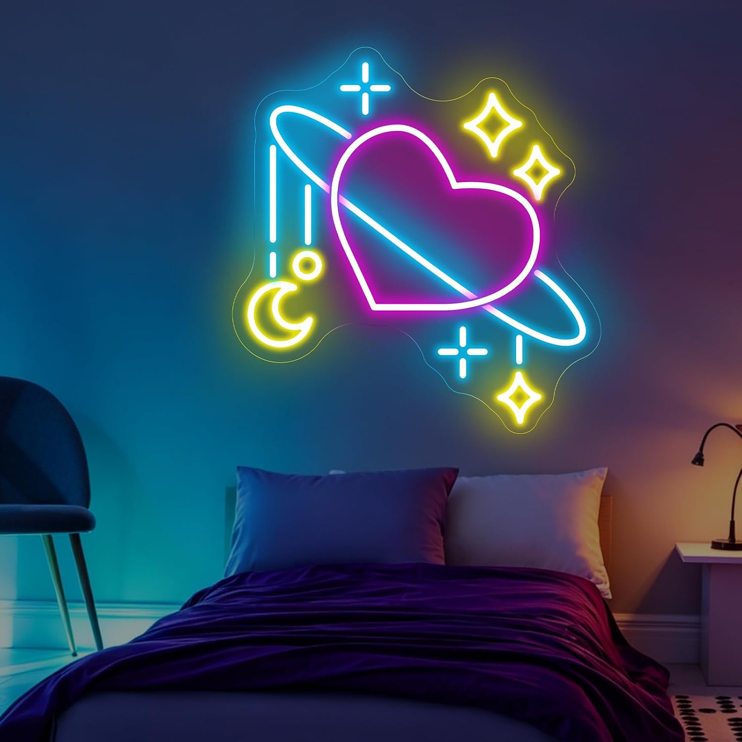 Space Planet Neon Sign LED Neo - огляд і ціна Baby Nursery Wall Lights