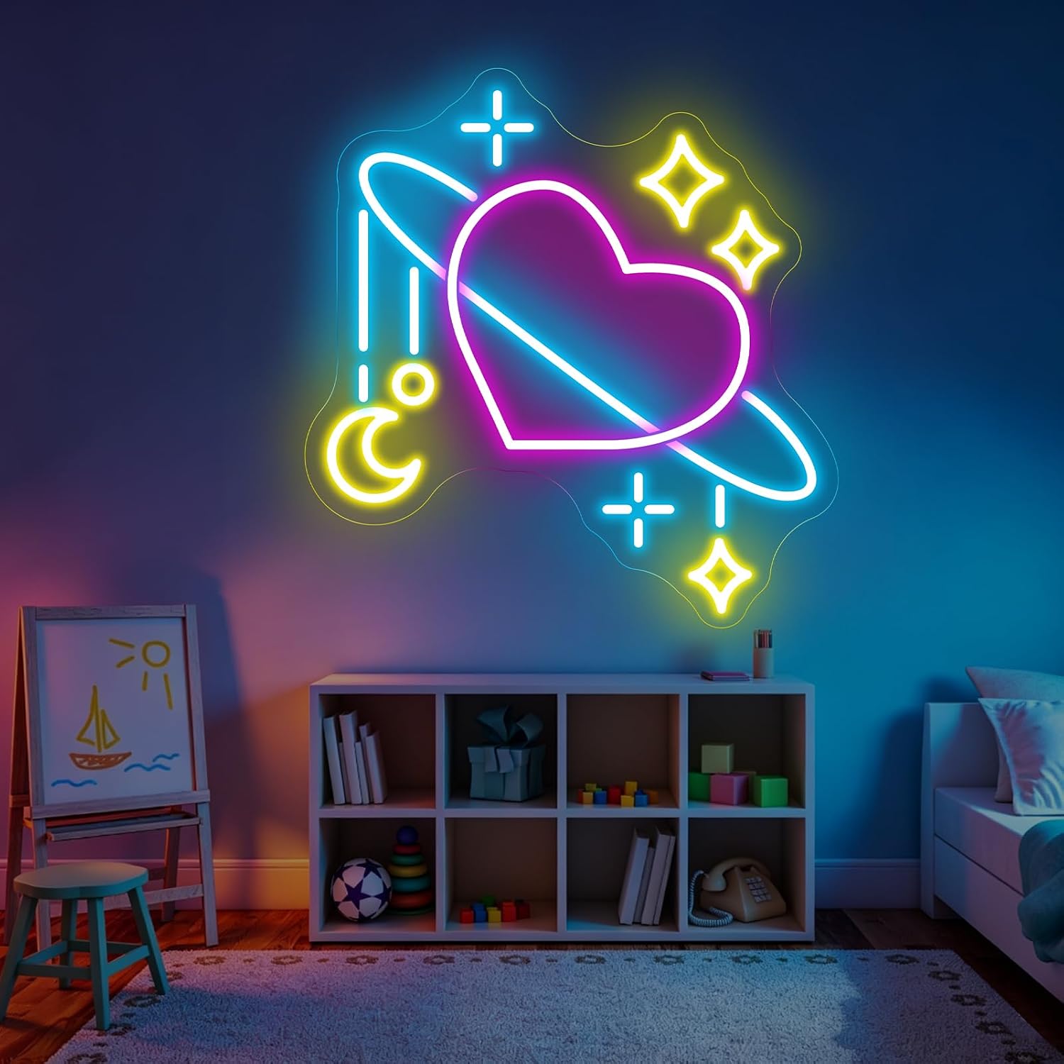 Space Planet Neon Sign LED Neo - огляд і ціна Baby Nursery Wall Lights
