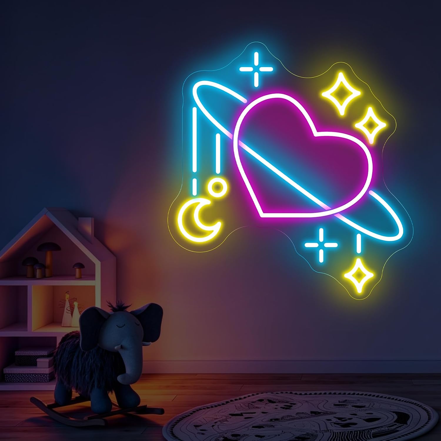 Space Planet Neon Sign LED Neo - огляд і ціна Baby Nursery Wall Lights