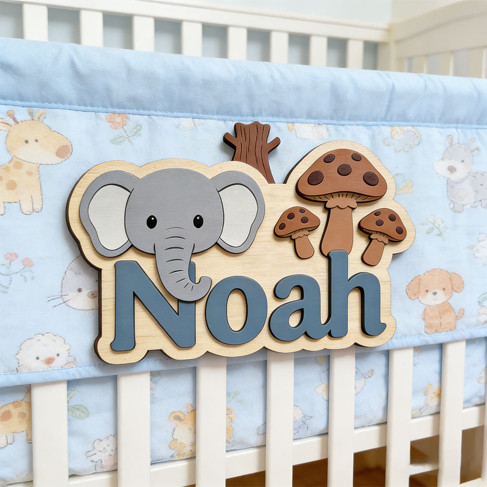 Customizable Cartoon Elephant  - огляд і ціна Baby Nursery Themes Girl