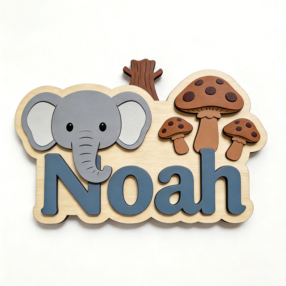 Customizable Cartoon Elephant  - огляд і ціна Baby Nursery Themes Girl
