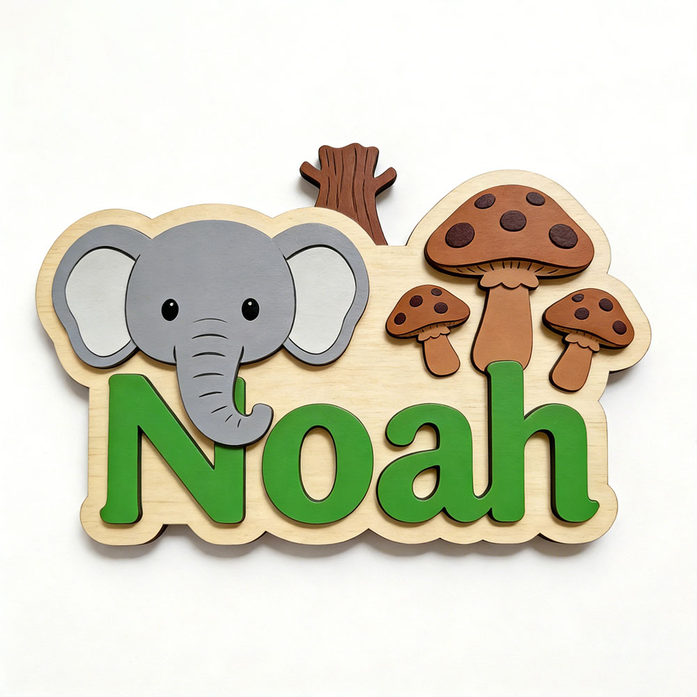 Customizable Cartoon Elephant  - огляд і ціна Baby Nursery Themes Girl
