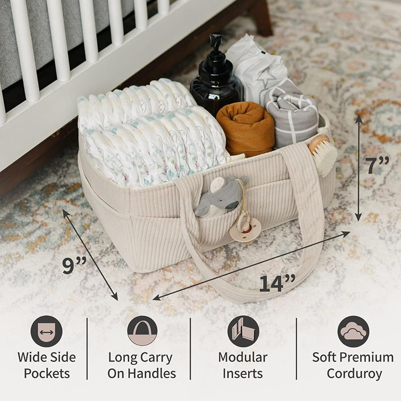Large Capacity Foldable Cordur - огляд і ціна Baby Nursery Handles