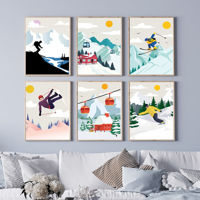 Minimalist Snow Mountain Canva - огляд і ціна Baby Nursery Themes Girl