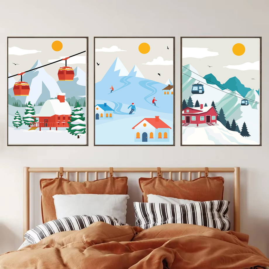 Minimalist Snow Mountain Canva - огляд і ціна Baby Nursery Themes Girl
