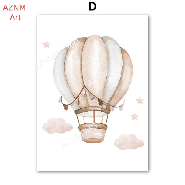 Elephant Balloon Rainbow Moon  - огляд і ціна Baby Nursery Posters