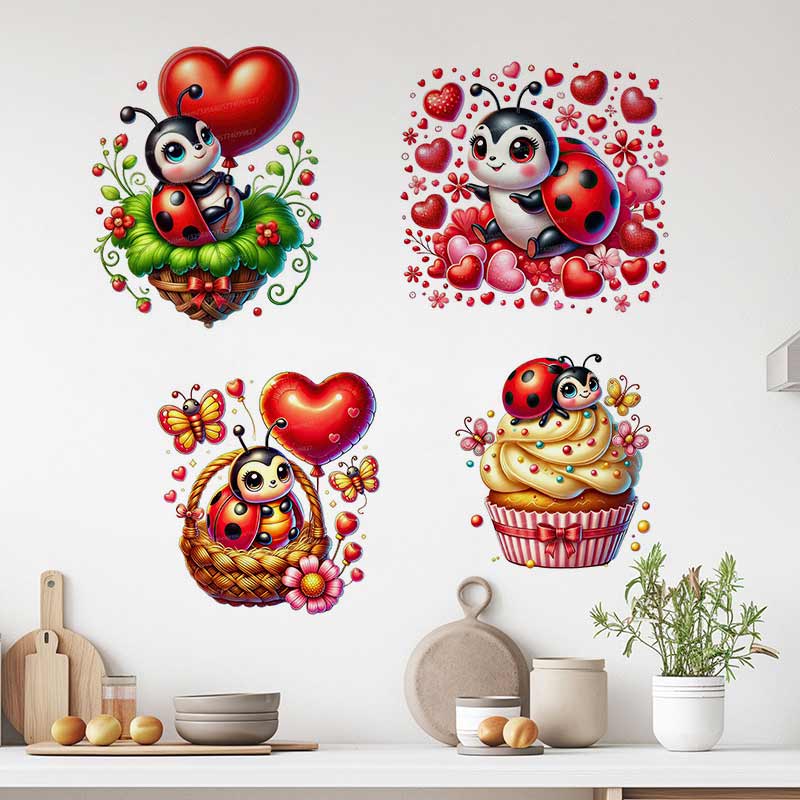 Cute Ladybug Wall Sticker Baby - огляд і ціна Baby Nursery Mural Wallpaper