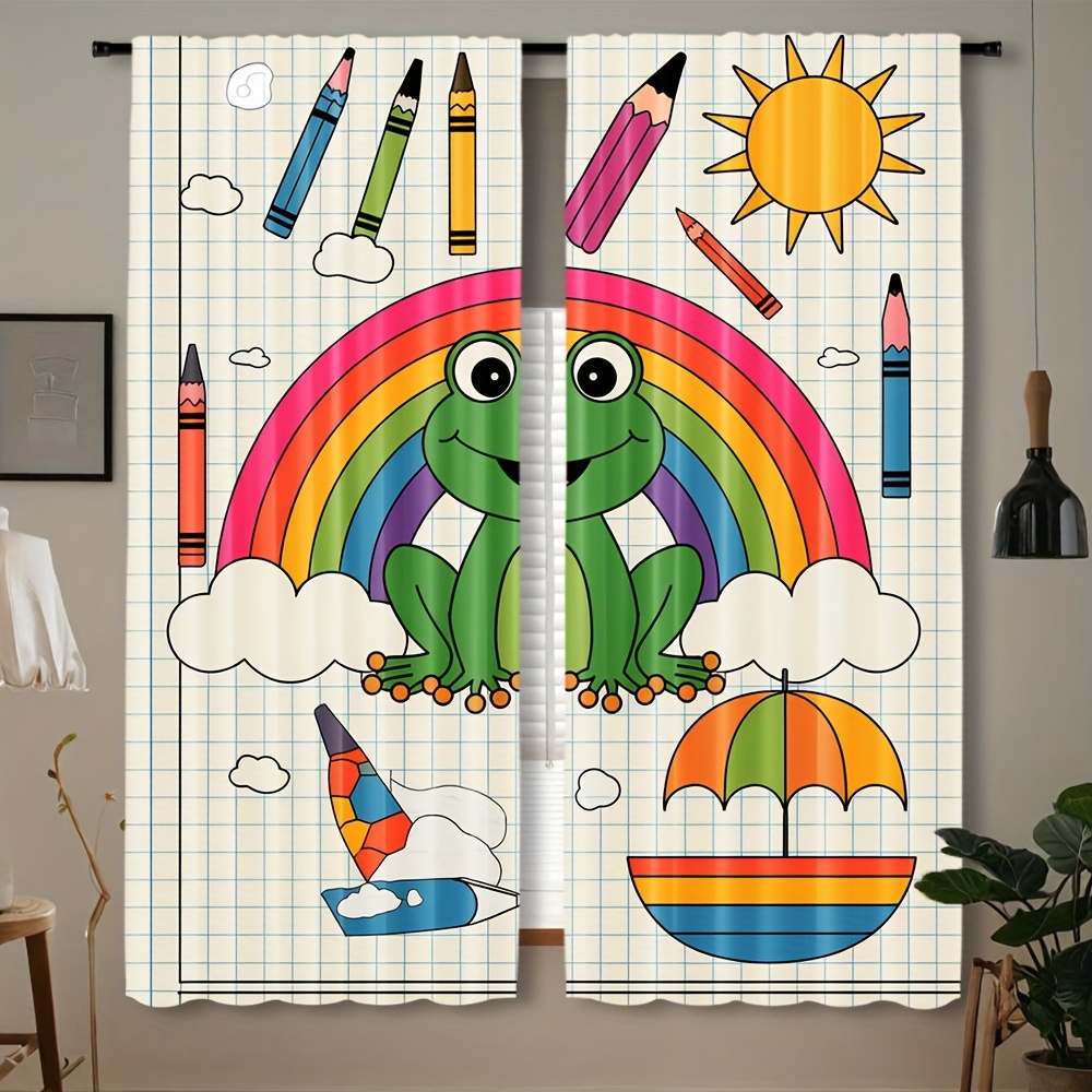Cute Rainbow Frog Curtain Wind - огляд і ціна Baby Nursery Themes Girl