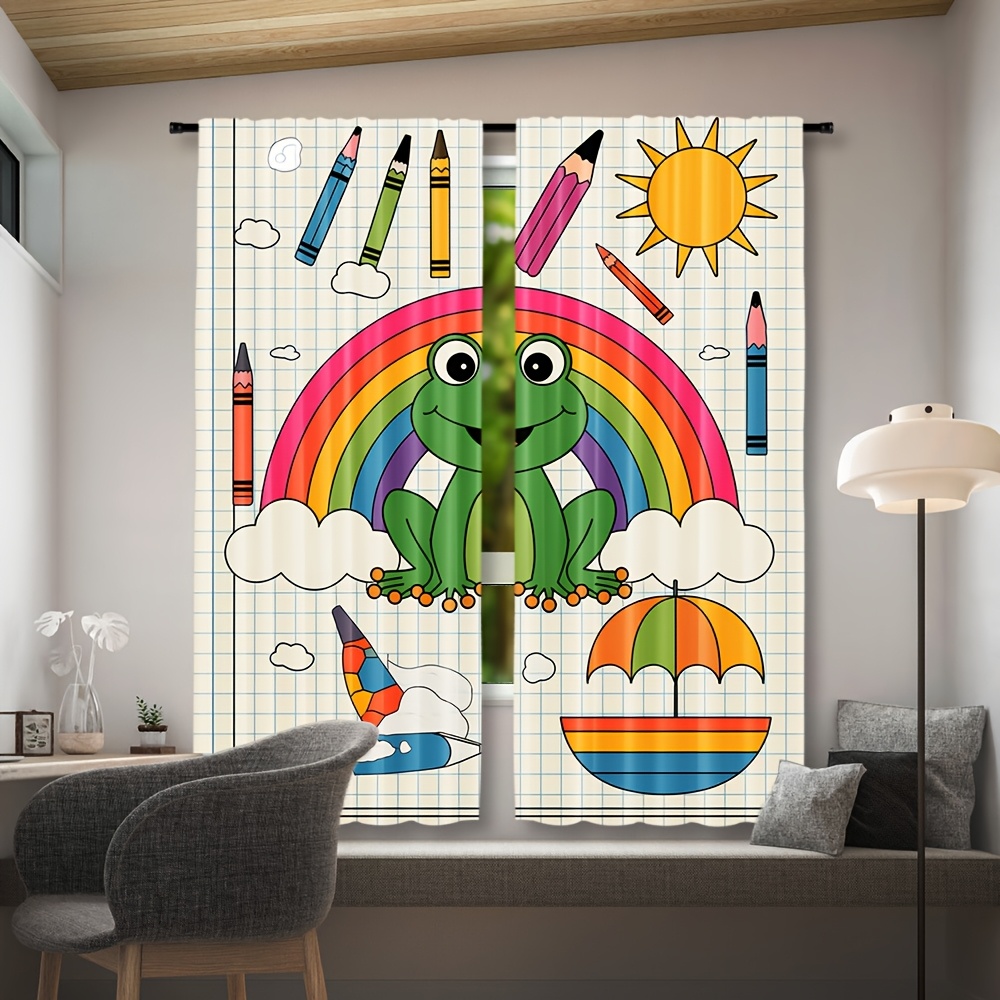Cute Rainbow Frog Curtain Wind - огляд і ціна Baby Nursery Themes Girl