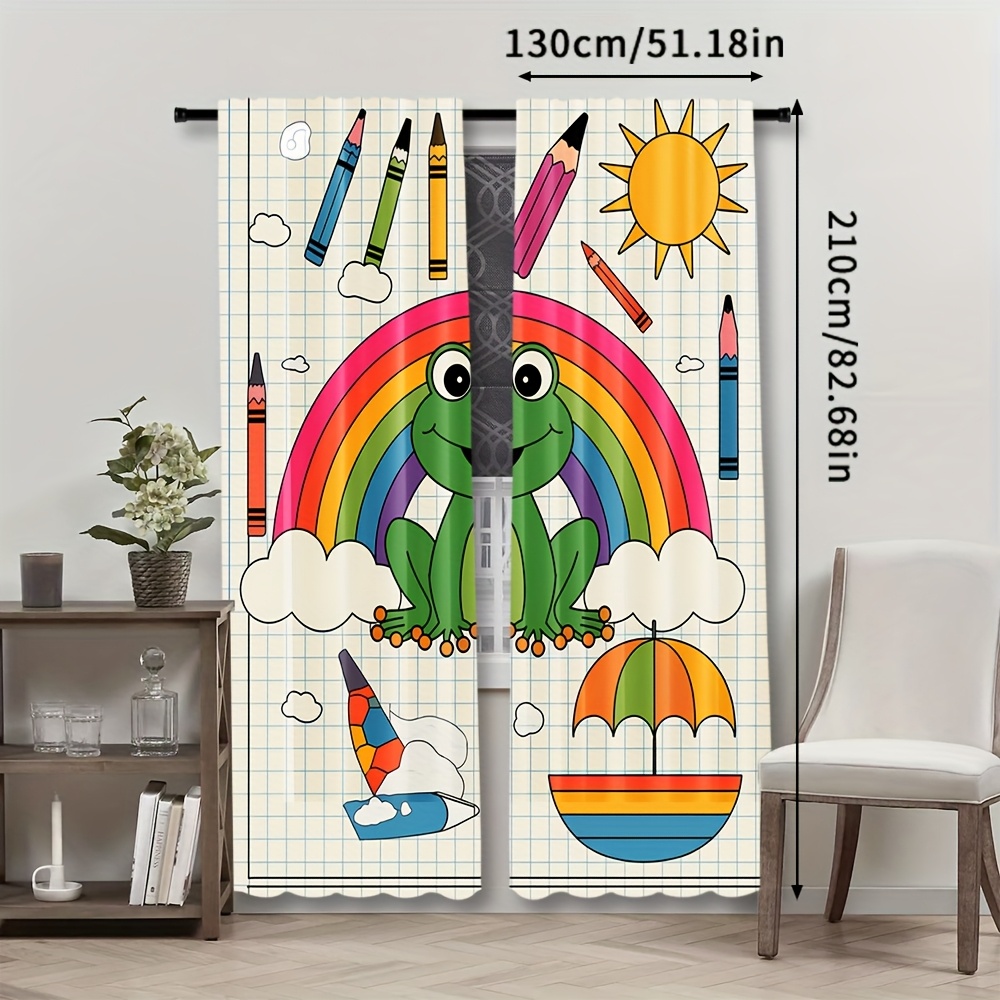 Cute Rainbow Frog Curtain Wind - огляд і ціна Baby Nursery Themes Girl