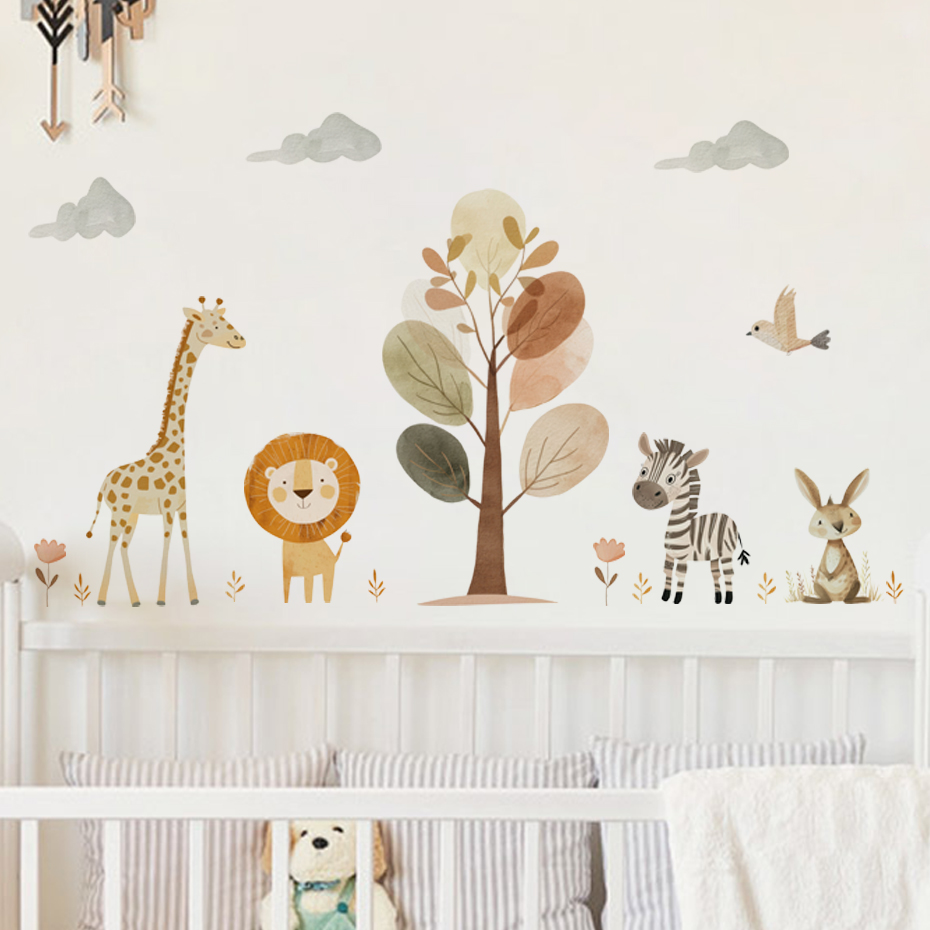Cartoon Cute Lion Giraffe Zebr - огляд і ціна Baby Nursery Giraffe