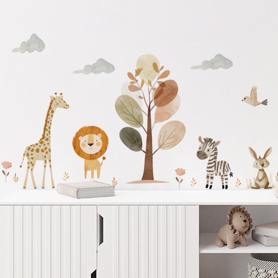 Cartoon Cute Lion Giraffe Zebr - огляд і ціна Baby Nursery Giraffe
