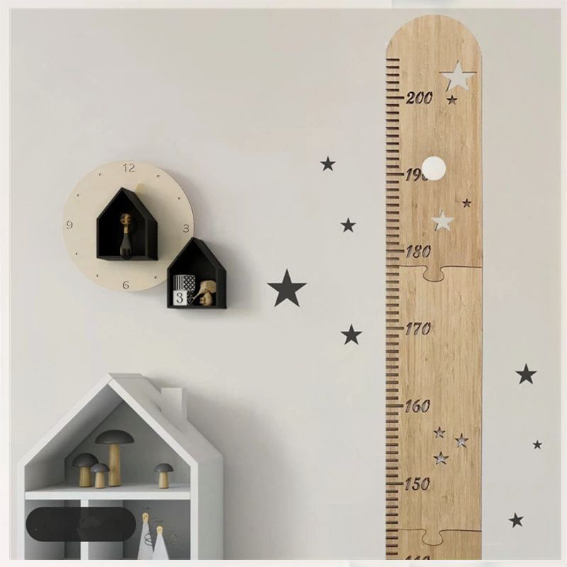 5 Sheets Nordic Wooden Kids He - огляд і ціна Baby Nursery Wall Stickers