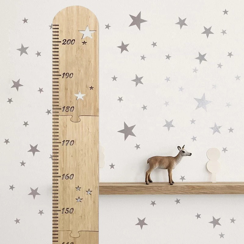 5 Sheets Nordic Wooden Kids He - огляд і ціна Baby Nursery Wall Stickers