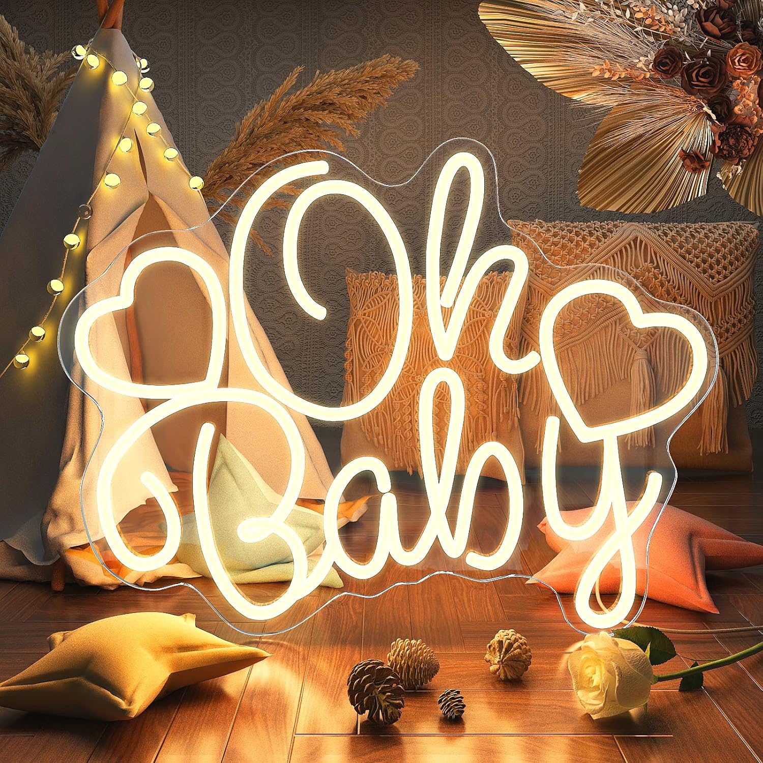 Oh Baby Neon Sign LED Marquee  - огляд і ціна Baby Nursery Wall Lights