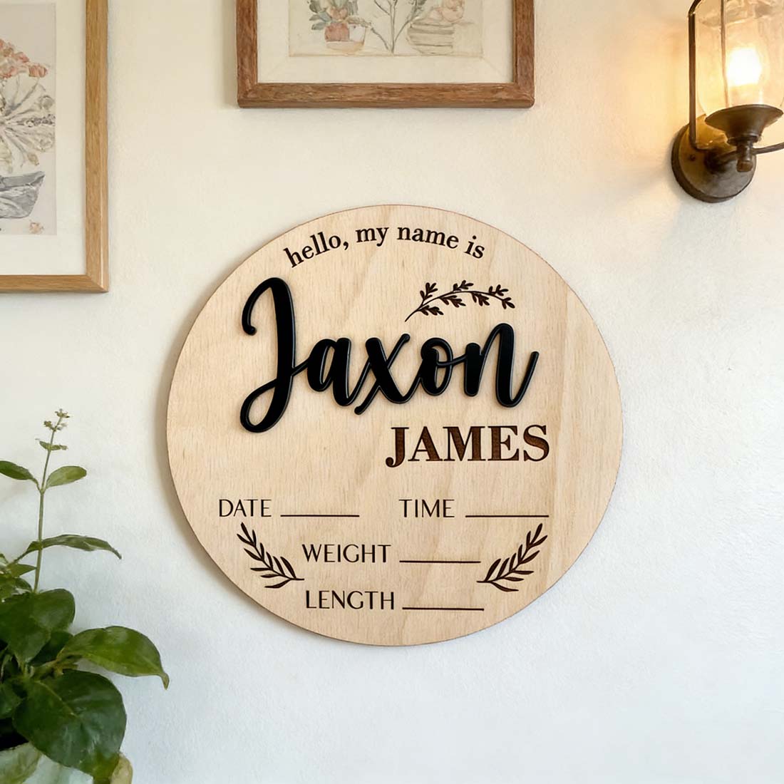 1Pc Custom Baby Announcement S - огляд і ціна Baby Nursery Ornaments