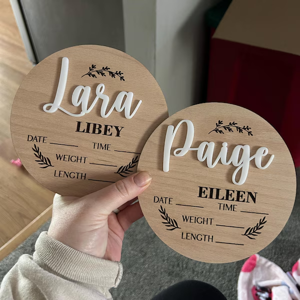 1Pc Custom Baby Announcement S - огляд і ціна Baby Nursery Ornaments
