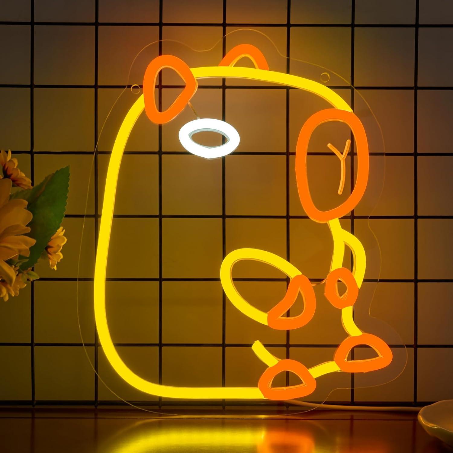Capybara Neon Sign Dimmable LE - огляд і ціна Baby Nursery Wall Lights