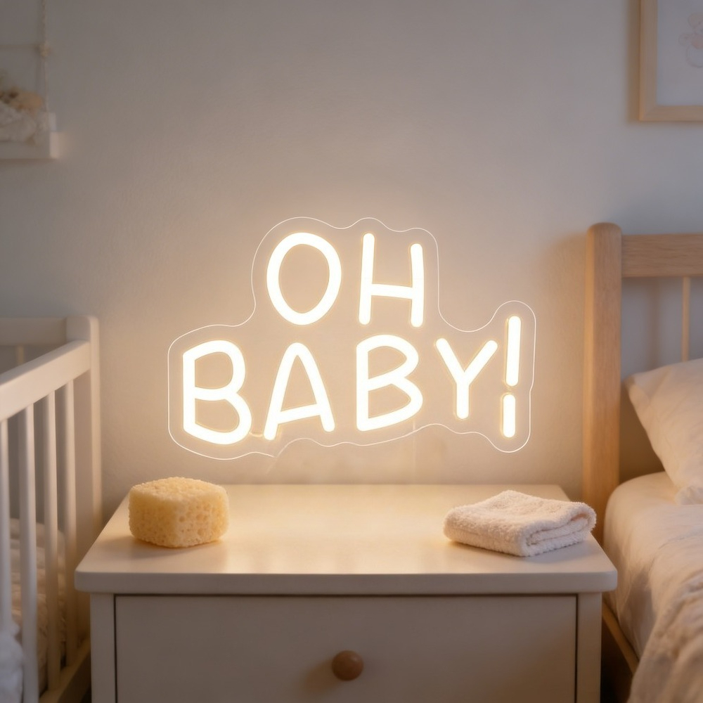OH BABY Neon Sign for Wall Dec - огляд і ціна Baby Nursery Wall Lights