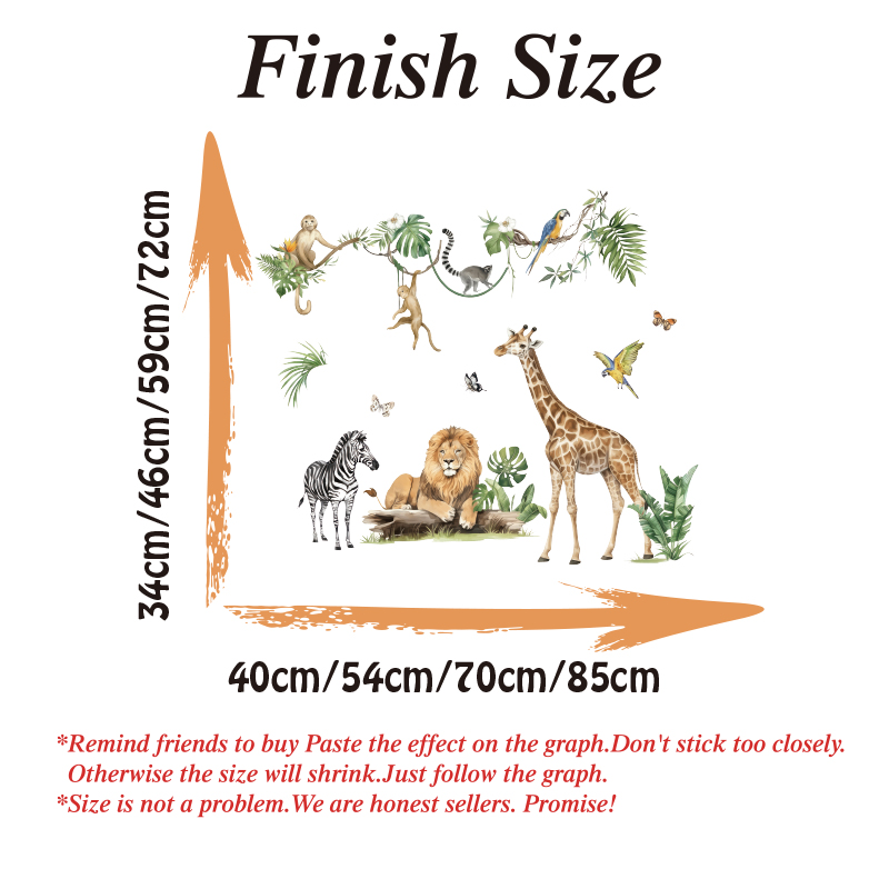 Large Jungle Animal Tropical L - огляд і ціна Baby Nursery Giraffe