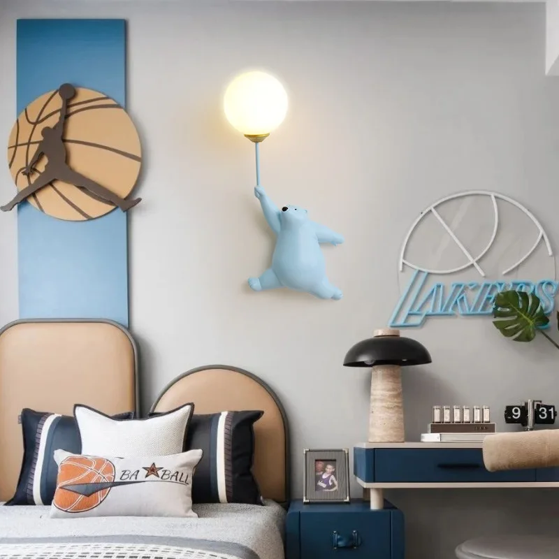 Cartoon Polar Bear LED Sconce  - огляд і ціна Baby Nursery Wall Lights