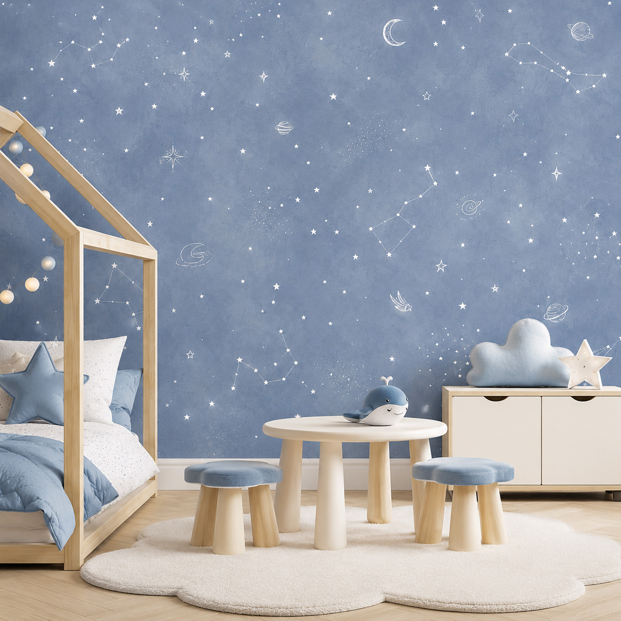 Blue Starry Sky Self Adhesive  - огляд і ціна Baby Nursery Water