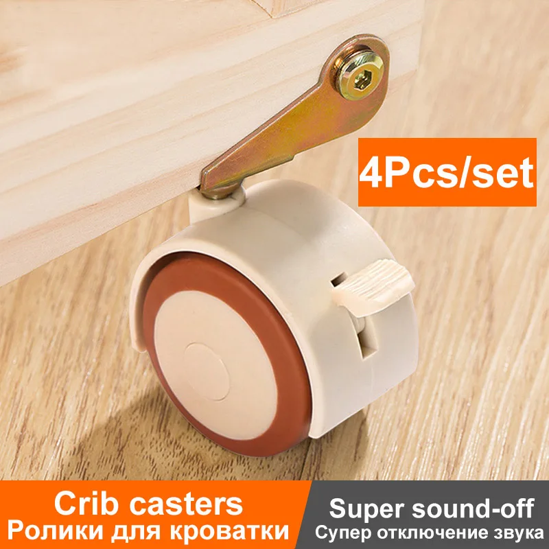 4Pcs 2'' Furniture Crib Swivel - огляд і ціна Baby Nursery Trolley