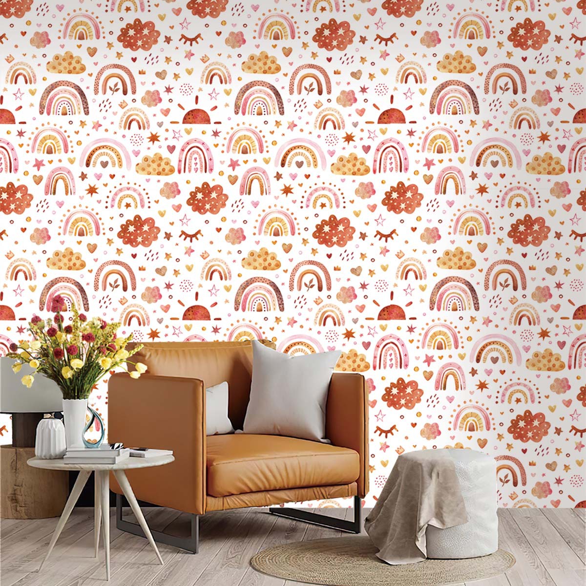 Rainbow Wallpaper Peel and Sti - огляд і ціна Baby Nursery Water