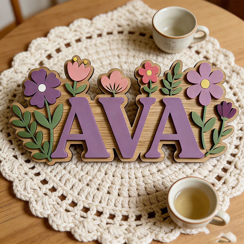 Custom 3D Flower Wreath Name D - огляд і ціна Baby Nursery Themes Girl