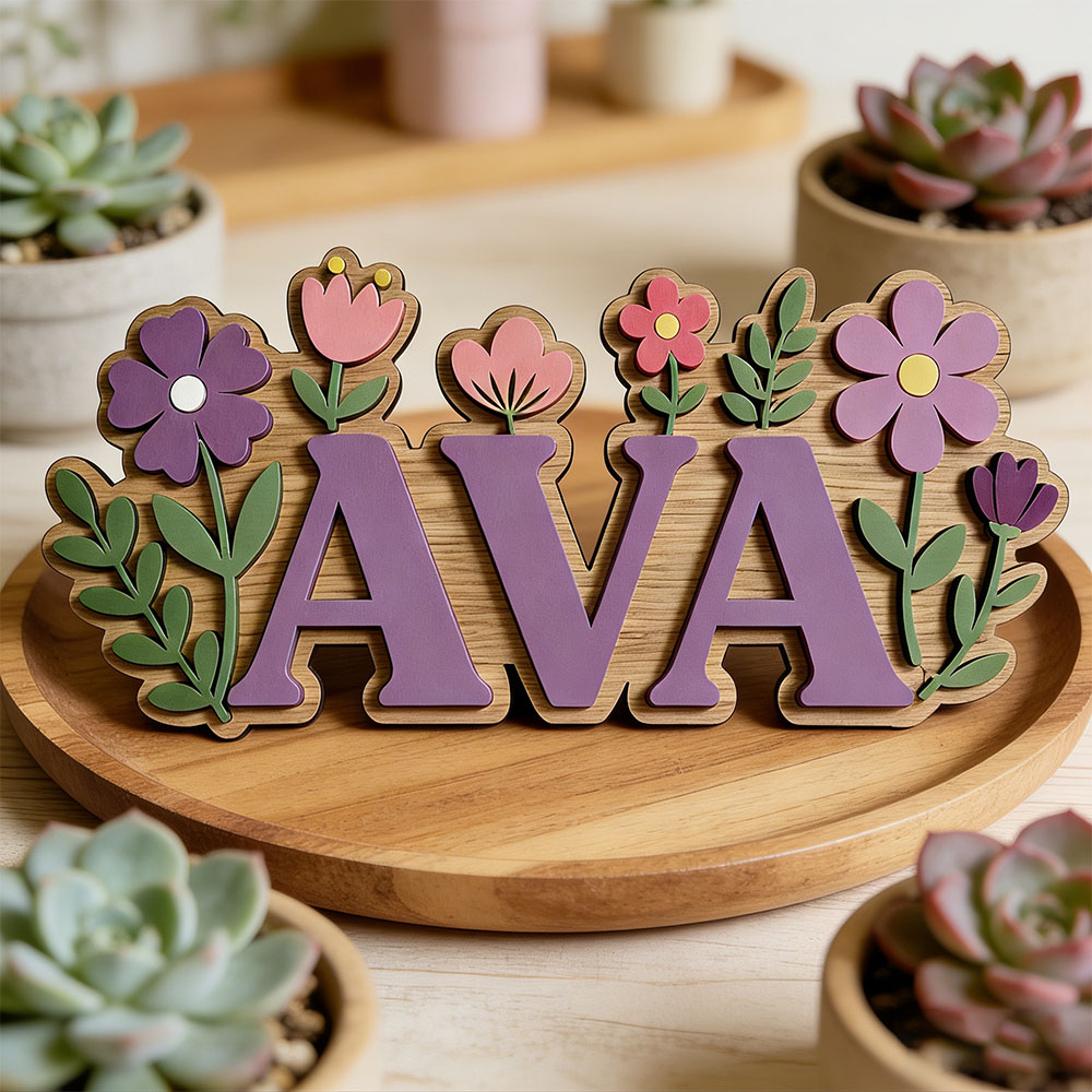 Custom 3D Flower Wreath Name D - огляд і ціна Baby Nursery Themes Girl