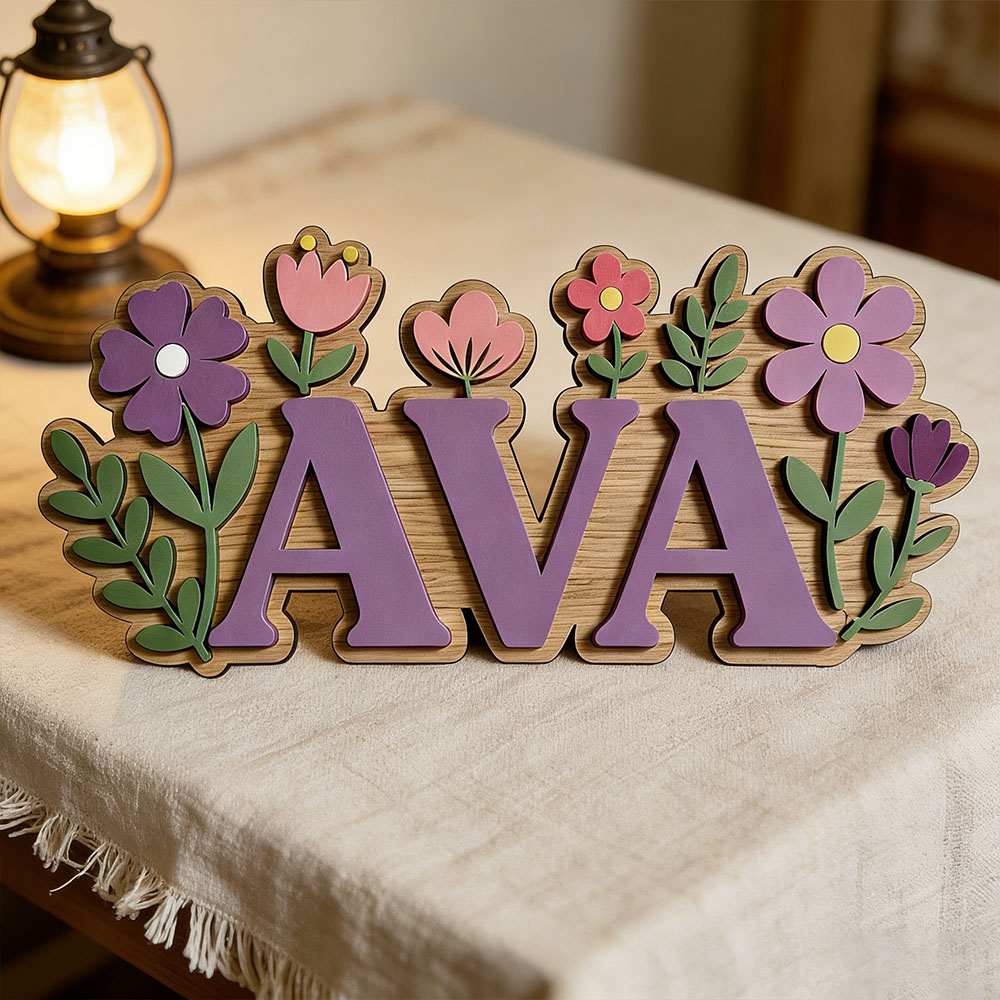 Custom 3D Flower Wreath Name D - огляд і ціна Baby Nursery Themes Girl