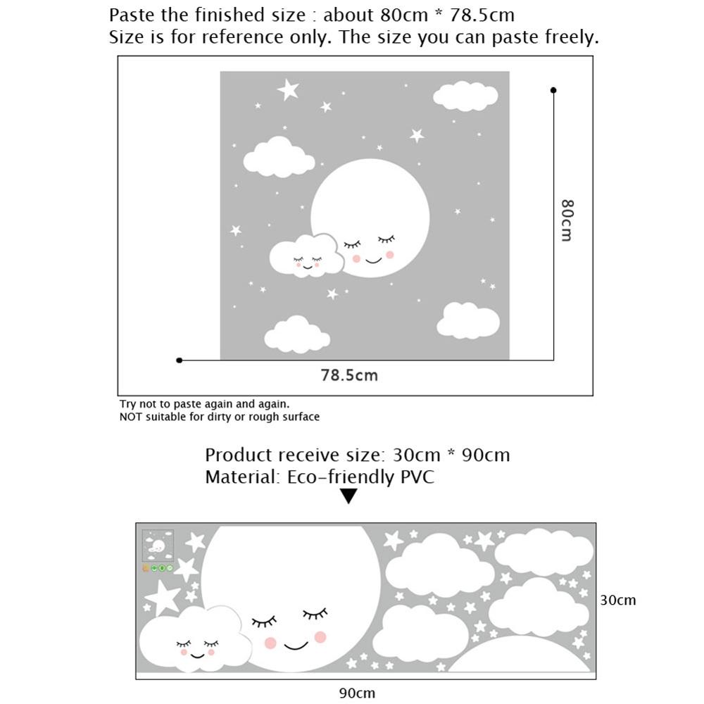 White Cartoon Smiling Cloud St - огляд і ціна Baby Nursery Mural Wallpaper