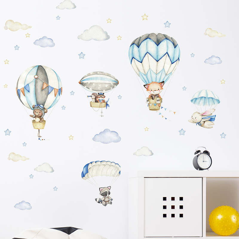 Cartoon Cute Animals Hot Air B - огляд і ціна Baby Nursery Things