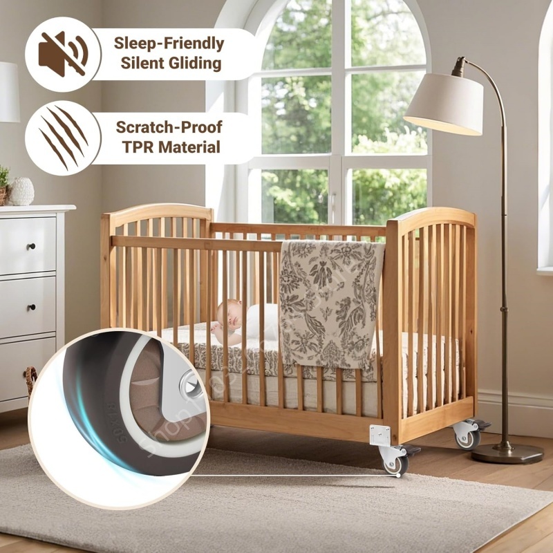 4Pcs L Type Heavy Duty Furnitu - огляд і ціна Baby Nursery Trolley
