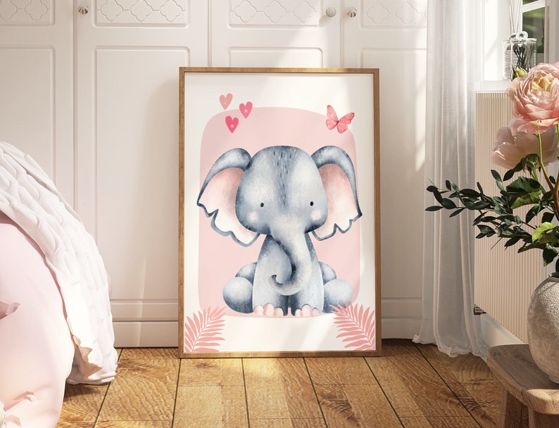 1/3pcs Pink Elephant Giraffe L - огляд і ціна Baby Nursery Giraffe