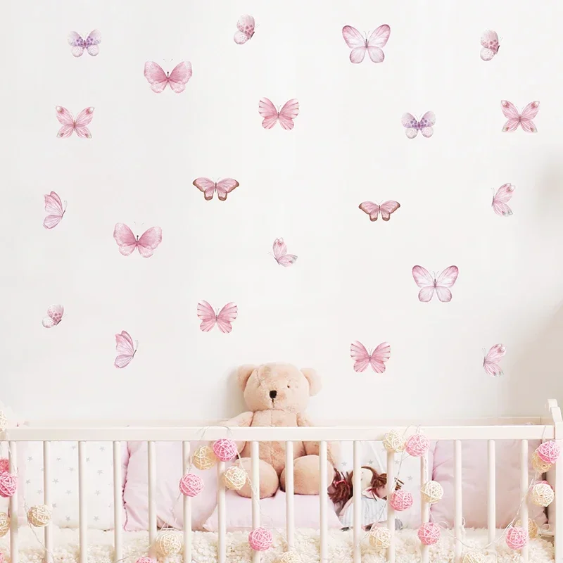 17pcs Watercolor Pink Flying B - огляд і ціна Baby Nursery Water
