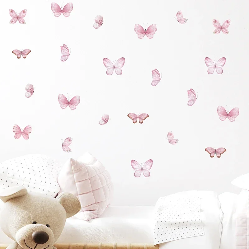 17pcs Watercolor Pink Flying B - огляд і ціна Baby Nursery Water
