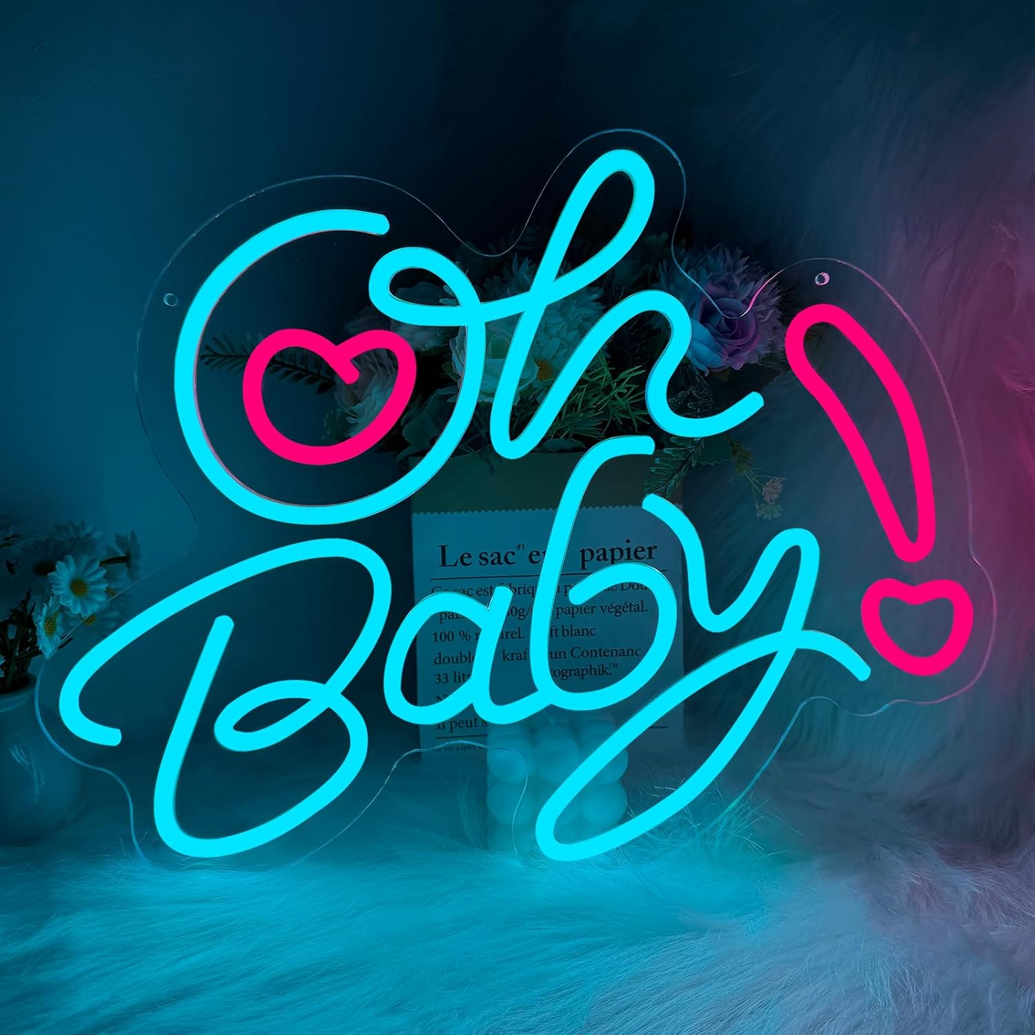 Oh Baby Heart LED Neon Sign US - огляд і ціна Baby Nursery Wall Lights