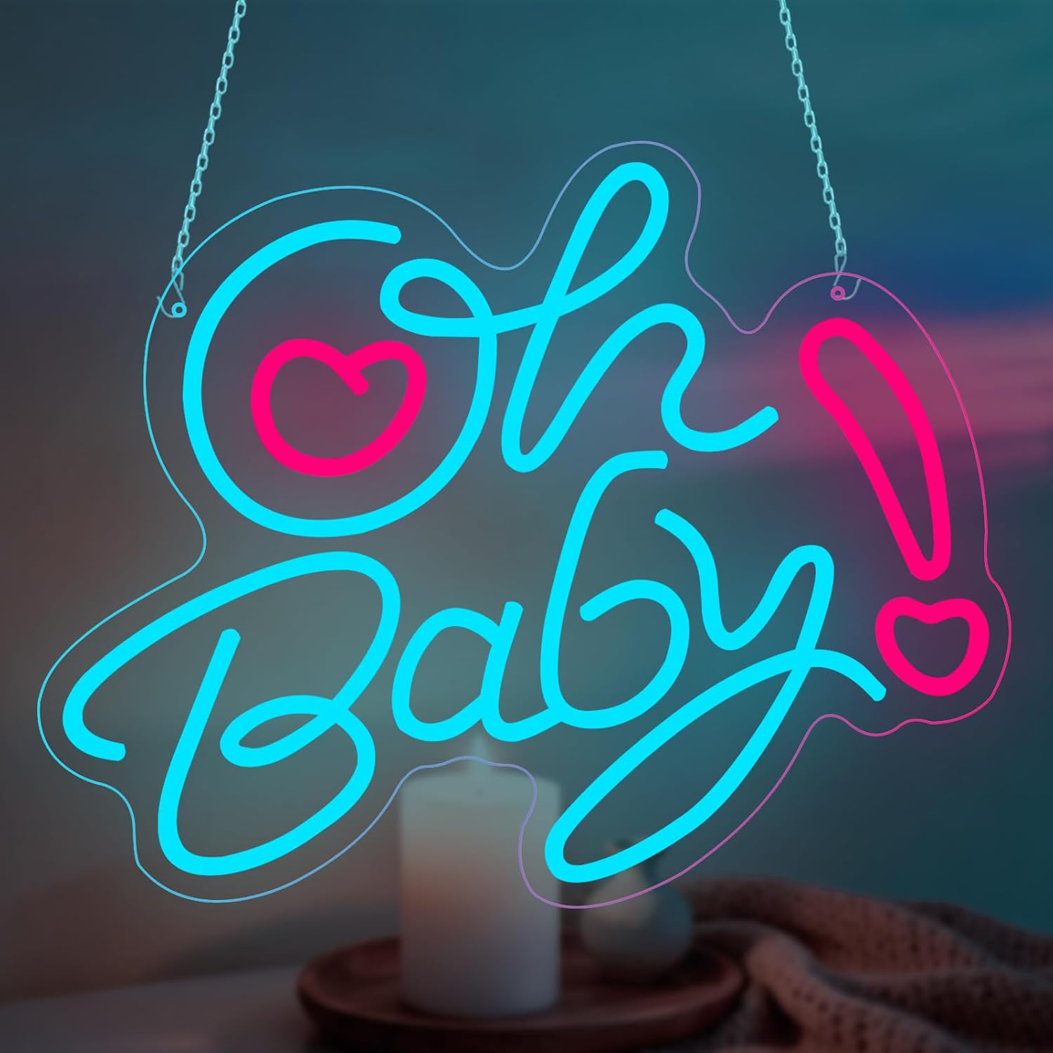 Oh Baby Heart LED Neon Sign US - огляд і ціна Baby Nursery Wall Lights