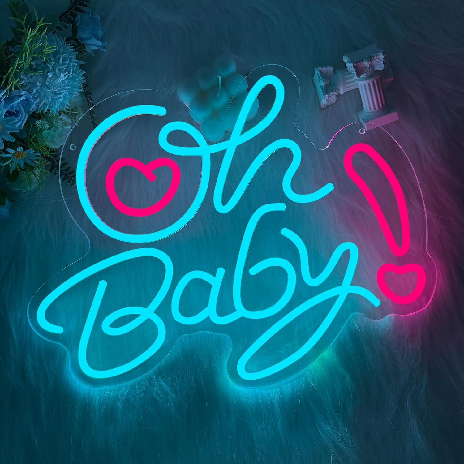 Oh Baby Heart LED Neon Sign US - огляд і ціна Baby Nursery Wall Lights